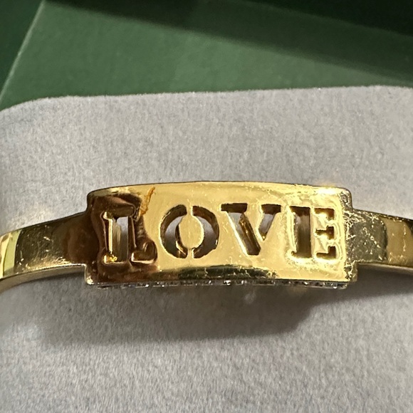 Gold 'LOVE' Bangle Bracelet - Women Jewelry - Picture 8 of 8